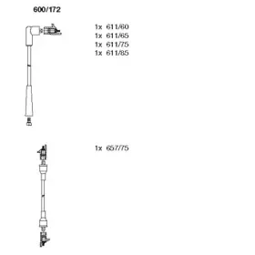 600172 BREMI Комплект проводов зажигания