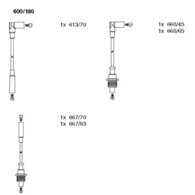 600180 BREMI Комплект проводов зажигания