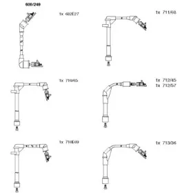 600249 BREMI Комплект проводов зажигания