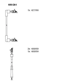 600281 BREMI Комплект проводов зажигания