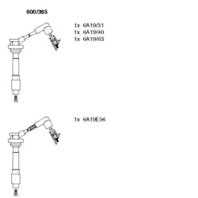 600365 BREMI Комплект проводов зажигания