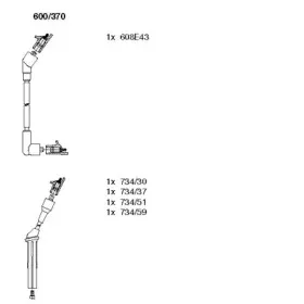 600370 BREMI Комплект проводов зажигания