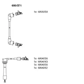 600371 BREMI Комплект проводов зажигания