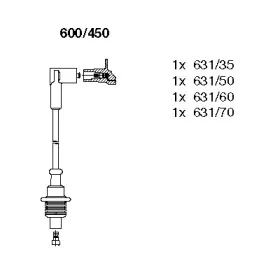 600450 BREMI Комплект проводов зажигания