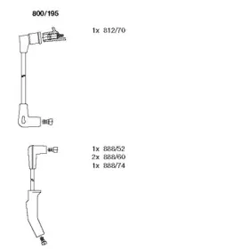800195 BREMI Комплект проводов зажигания