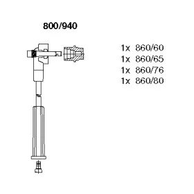 800940 BREMI Комплект проводов зажигания