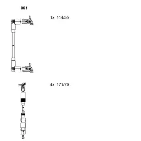 961 BREMI Комплект проводов зажигания