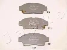 50281 JAPKO Комплект тормозных колодок, дисковый тормоз