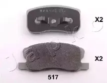 50517 JAPKO Комплект тормозных колодок, дисковый тормоз