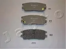 51599 JAPKO Комплект тормозных колодок, дисковый тормоз