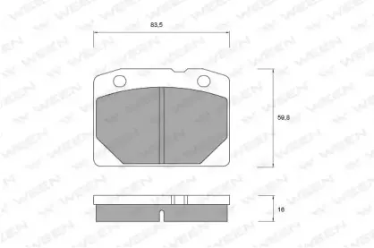 151-1103 WEEN Комплект тормозных колодок, дисковый тормоз