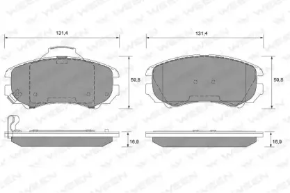 151-1118 WEEN Комплект тормозных колодок, дисковый тормоз