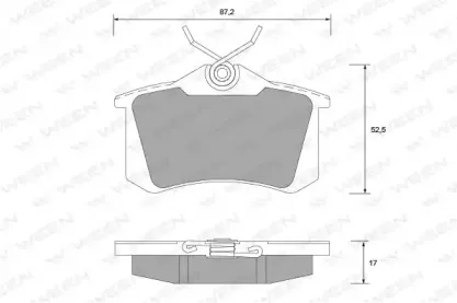 151-1136 WEEN Комплект тормозных колодок, дисковый тормоз