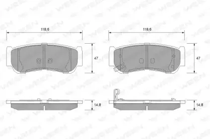 151-1187 WEEN Комплект тормозных колодок, дисковый тормоз