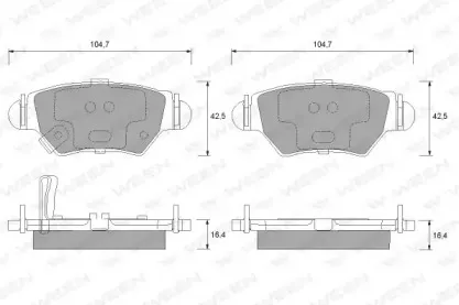 151-1238 WEEN Комплект тормозных колодок, дисковый тормоз