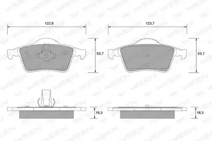 151-1250 WEEN Комплект тормозных колодок, дисковый тормоз