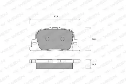 151-2254 WEEN Комплект тормозных колодок, дисковый тормоз