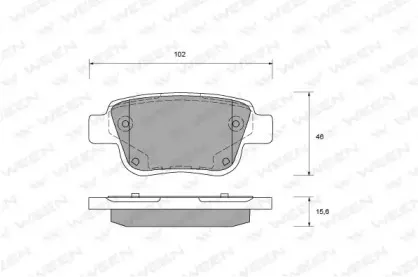 151-2307 WEEN Комплект тормозных колодок, дисковый тормоз