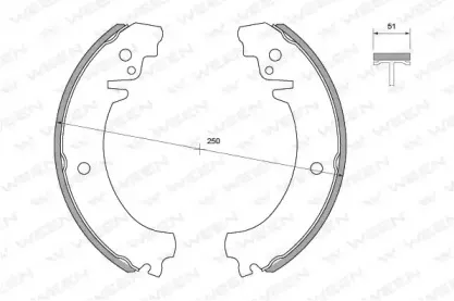 152-2001 WEEN Комплект тормозных колодок