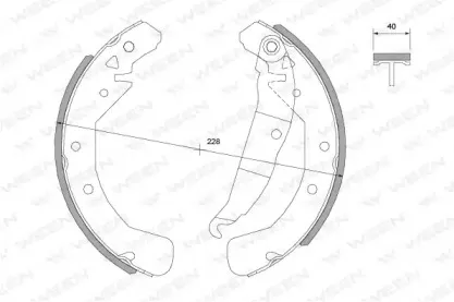 152-2007 WEEN Комплект тормозных колодок