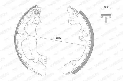 152-2008 WEEN Комплект тормозных колодок