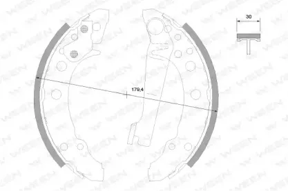 152-2017 WEEN Комплект тормозных колодок