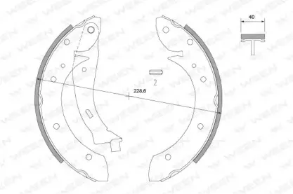 152-2037 WEEN Комплект тормозных колодок