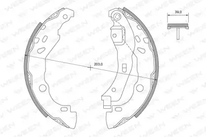 152-2039 WEEN Комплект тормозных колодок