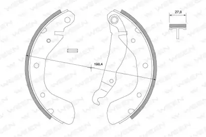 152-2044 WEEN Комплект тормозных колодок
