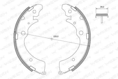 152-2057 WEEN Комплект тормозных колодок