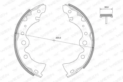 152-2313 WEEN Комплект тормозных колодок