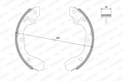 152-2461 WEEN Комплект тормозных колодок