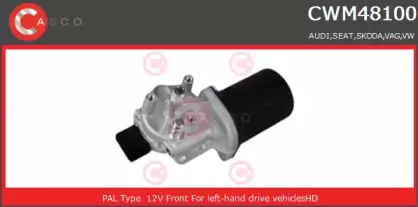 CWM48100AS CASCO Двигатель стеклоочистителя