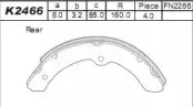 K2466 ASIMCO Комплект тормозных колодок