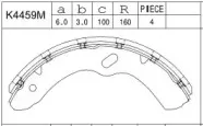 K4459M ASIMCO Комплект тормозных колодок