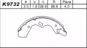 K9732 ASIMCO Комплект тормозных колодок