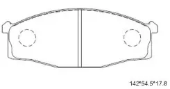 KD1204 ASIMCO Комплект тормозных колодок, дисковый тормоз