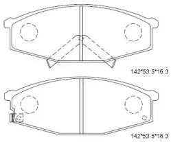 KD1383 ASIMCO Комплект тормозных колодок, дисковый тормоз