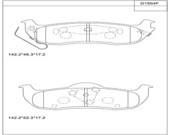 KD1504F ASIMCO Комплект тормозных колодок, дисковый тормоз