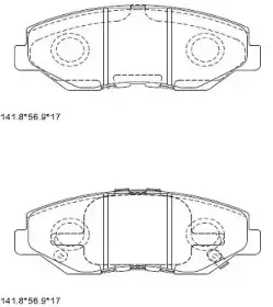 KD1513 ASIMCO Комплект тормозных колодок, дисковый тормоз