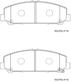 KD1516 ASIMCO Комплект тормозных колодок, дисковый тормоз