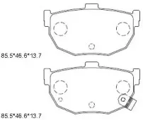 KD1712 ASIMCO Комплект тормозных колодок, дисковый тормоз