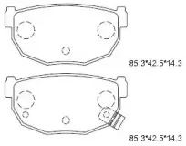 KD1718 ASIMCO Комплект тормозных колодок, дисковый тормоз