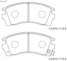 KD1725 ASIMCO Комплект тормозных колодок, дисковый тормоз