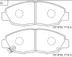KD1728 ASIMCO Комплект тормозных колодок, дисковый тормоз