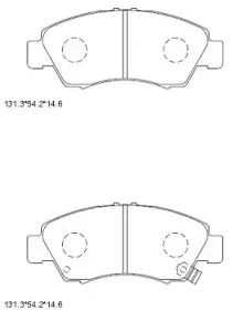 KD1777 ASIMCO Комплект тормозных колодок, дисковый тормоз
