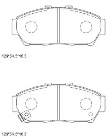 KD1794 ASIMCO Комплект тормозных колодок, дисковый тормоз