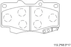 KD2205 ASIMCO Комплект тормозных колодок, дисковый тормоз