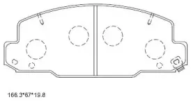 KD2510 ASIMCO Комплект тормозных колодок, дисковый тормоз