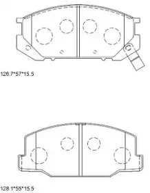 KD2692 ASIMCO Комплект тормозных колодок, дисковый тормоз